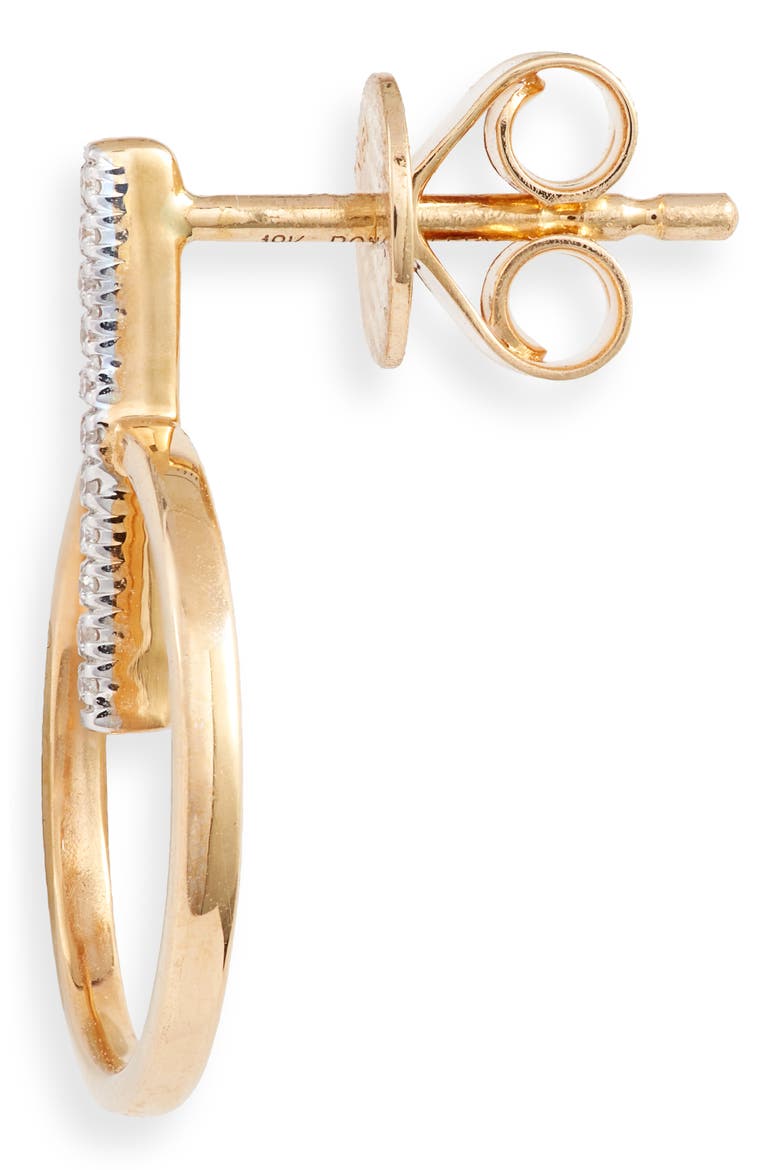Kiera Circle Drop Earrings (Nordstrom Exclusive), Alternate, color, YELLOW GOLD/ DIAMOND