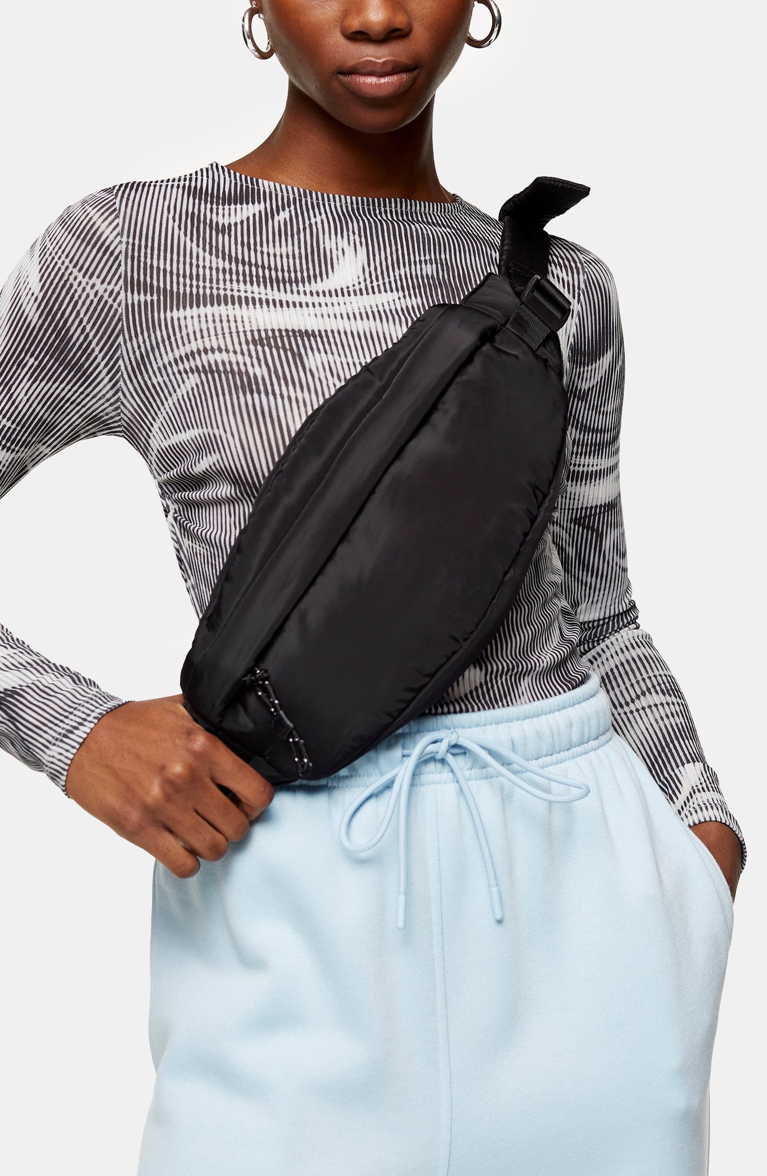 Topshop Sling Belt Bag, Alternate, color, 