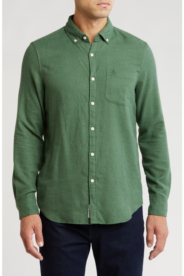 Jasper Flannel Button-Up Shirt, Main, color, SYCAMORE