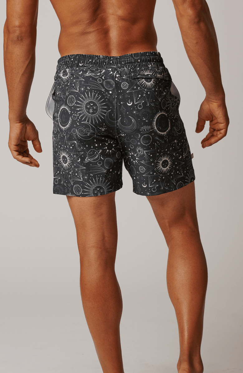 LEISURE LAB Celestial Swim Trunk, Alternate, color, Milkyway