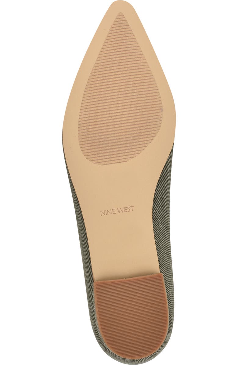 Nine West Hearts Rhinestone Flat, Alternate, color, Dark Green 300