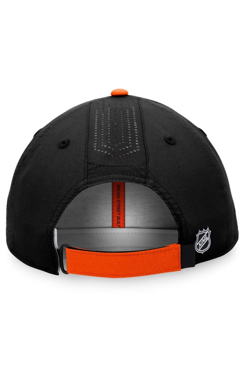 Men's Fanatics Branded Black Philadelphia Flyers Authentic Pro Rink Pinnacle Adjustable Hat, Alternate, color, Black