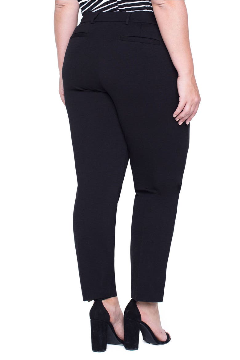 Liverpool Kelsey Ponte Knit Trousers, Alternate, color, BLACK