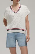 Hunter Stripe Cable Stitch Sweater Vest