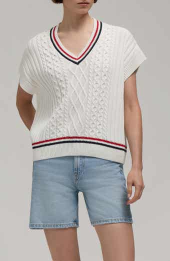 Hunter Stripe Cable Stitch Sweater Vest