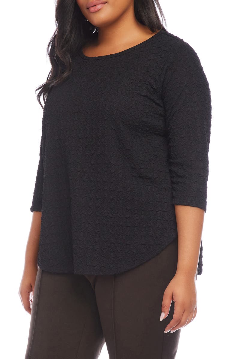 Karen Kane Textured Shirttail Top, Alternate, color, 