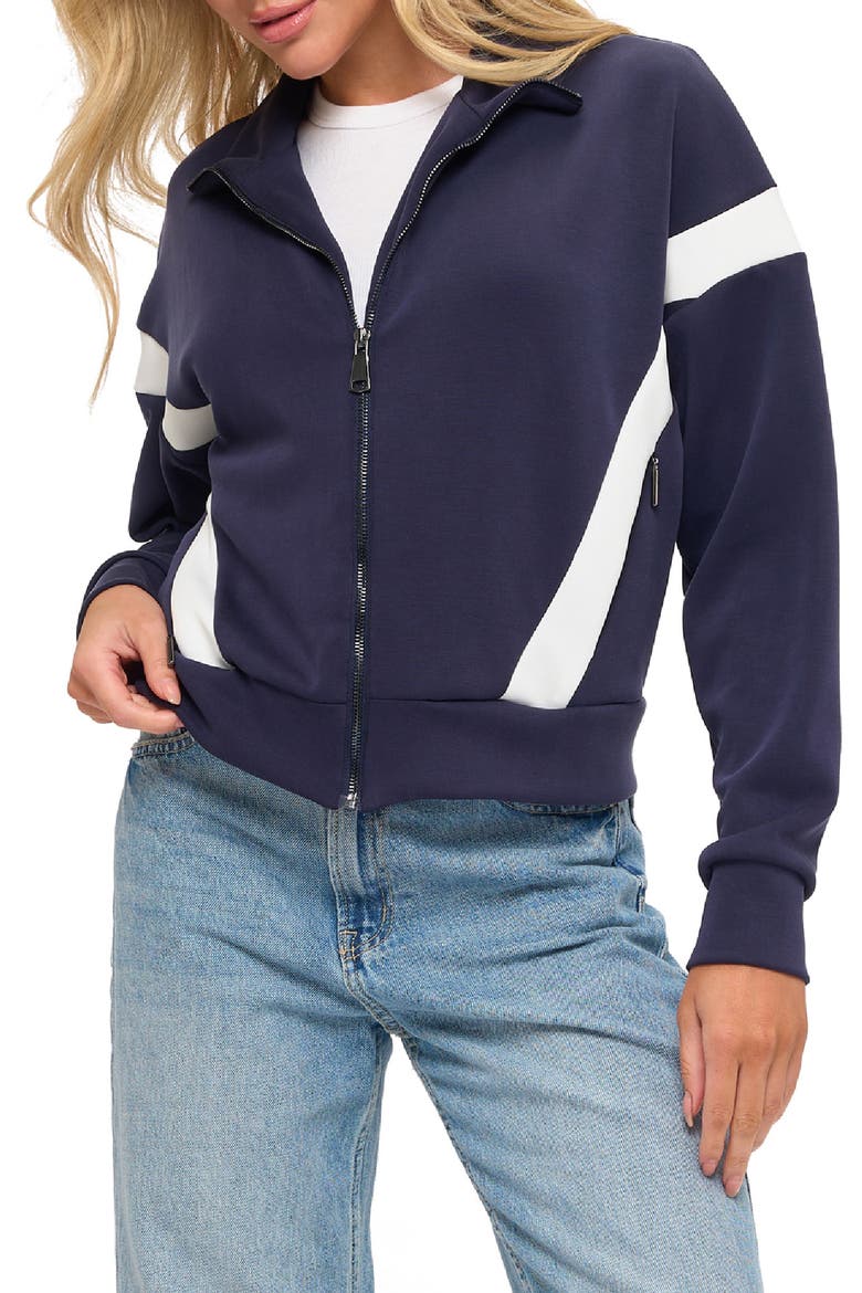 Colorblock Zip Jacket, Main, color, NAVY