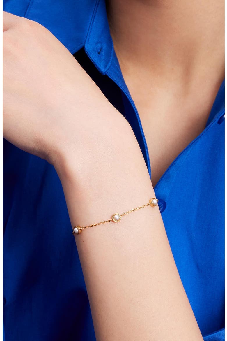 cubic zirconia station bracelet, Alternate, color, WHITE GOLD.