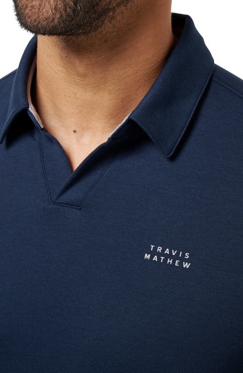 Travismathew Half Set Polo In Blue