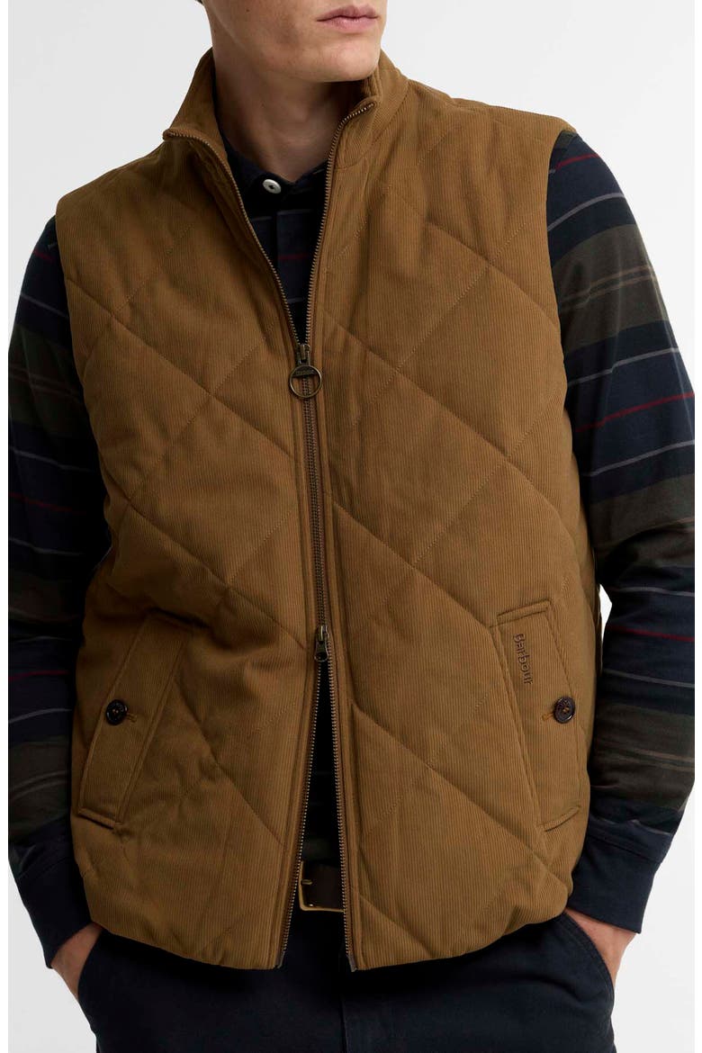 Corden Quilted Gilet, Alternate, color, DARK SANDSTONE