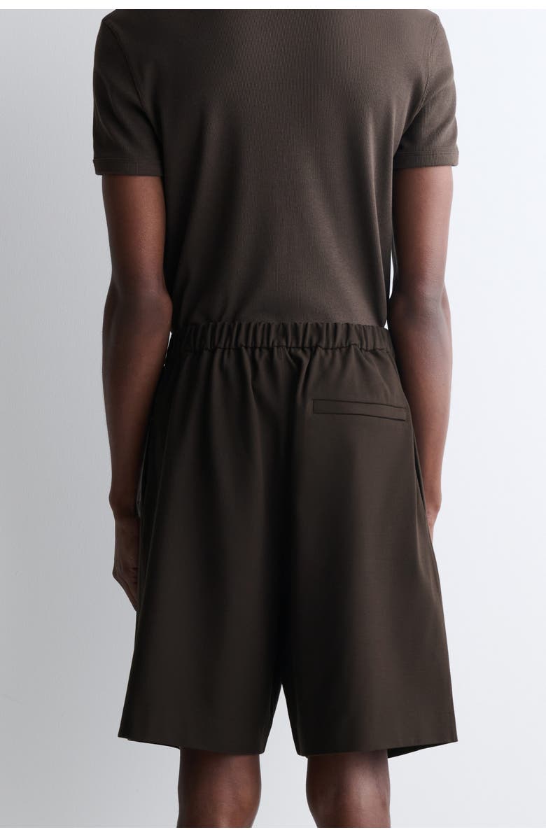 COS Milano-jersey Shorts, Alternate, color, Brown