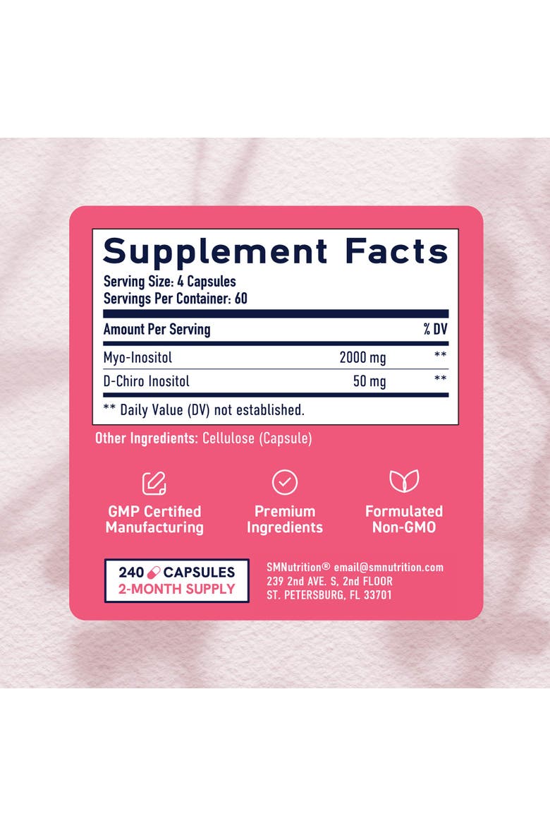 Myo & D-Chiro Inositol Fertility Support Capsules, Alternate, color, 240ct