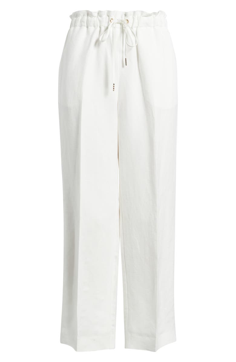 Anne Klein Linen Blend Crop Wide Leg Drawstring Pants, Alternate, color, 