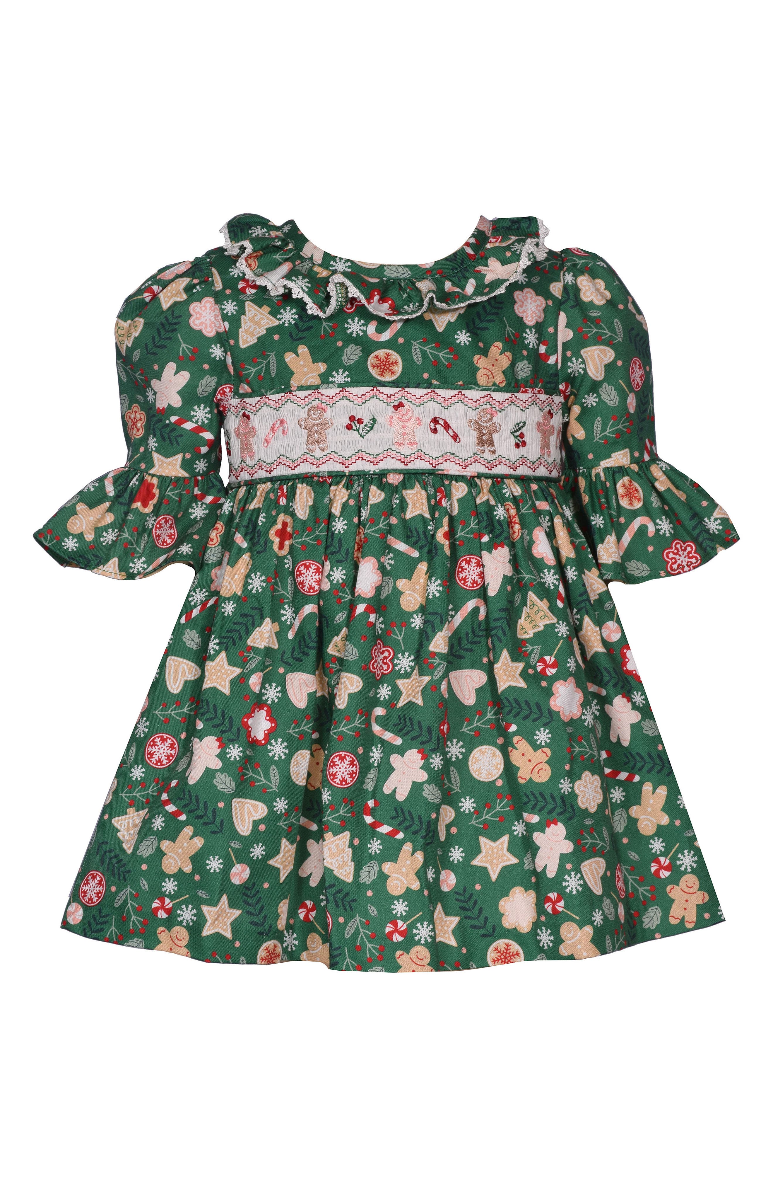Bonnie Jean Gingerbread Smocked Dress