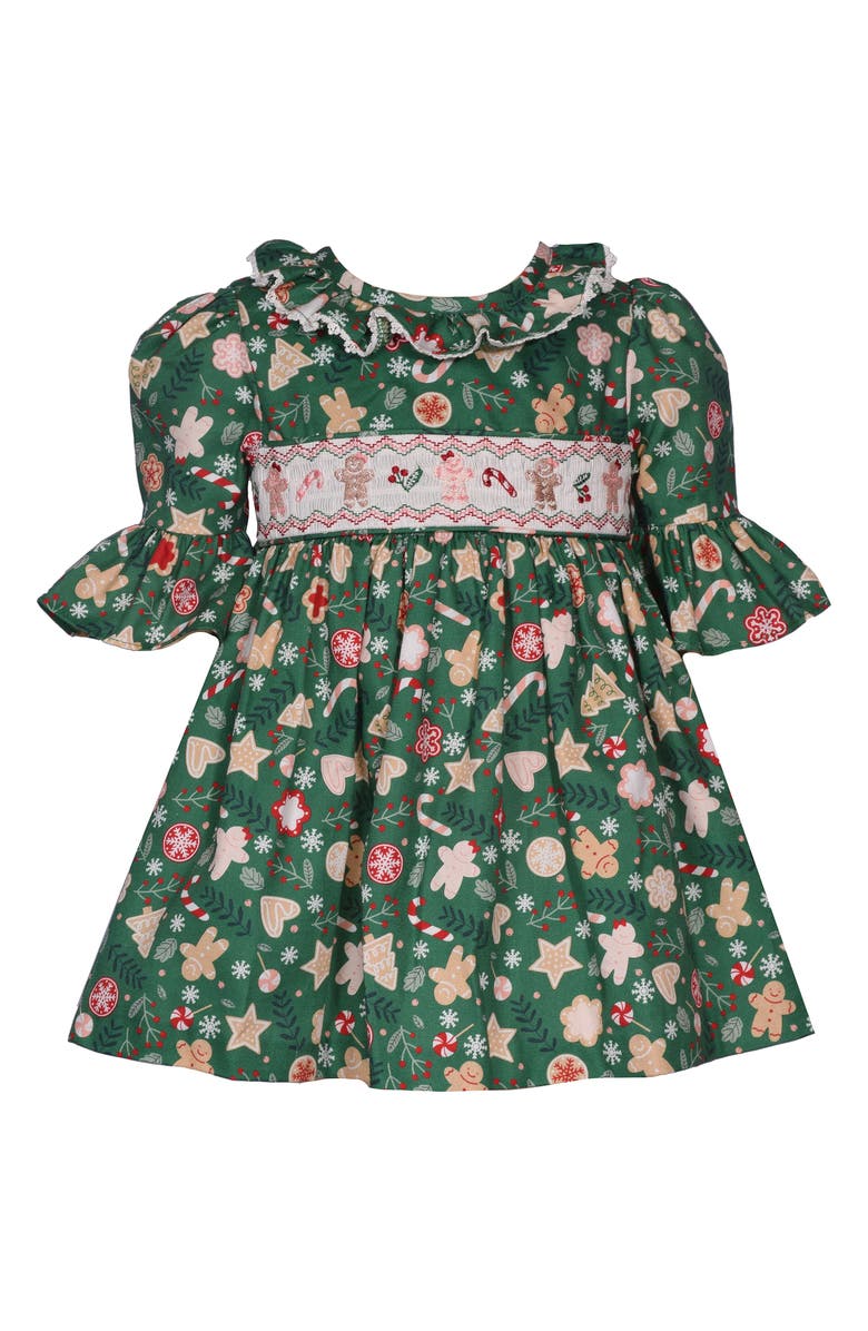 Bonnie Jean Gingerbread Smocked Dress, Main, color,