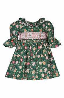 Bonnie Jean Gingerbread Smocked Dress
