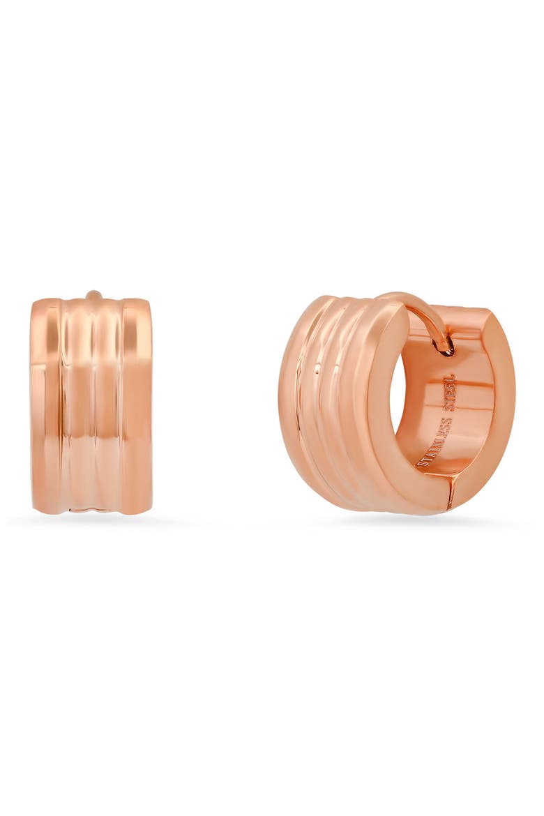 14mm Huggie Earrings, Main, color, ROSE