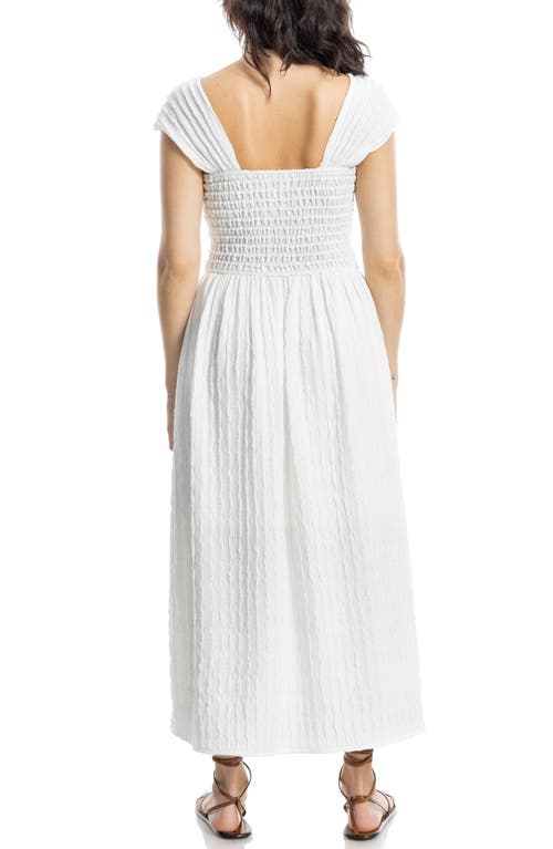 Max Studio Textured Knit Maxi Dress In White