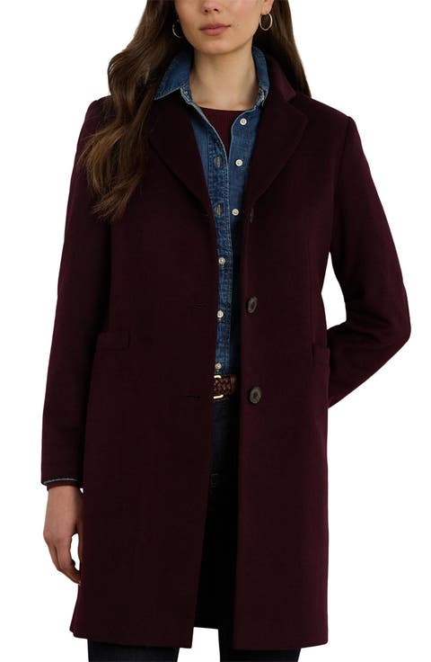 Women's Burgundy Wool & Wool-Blend Coats | Nordstrom