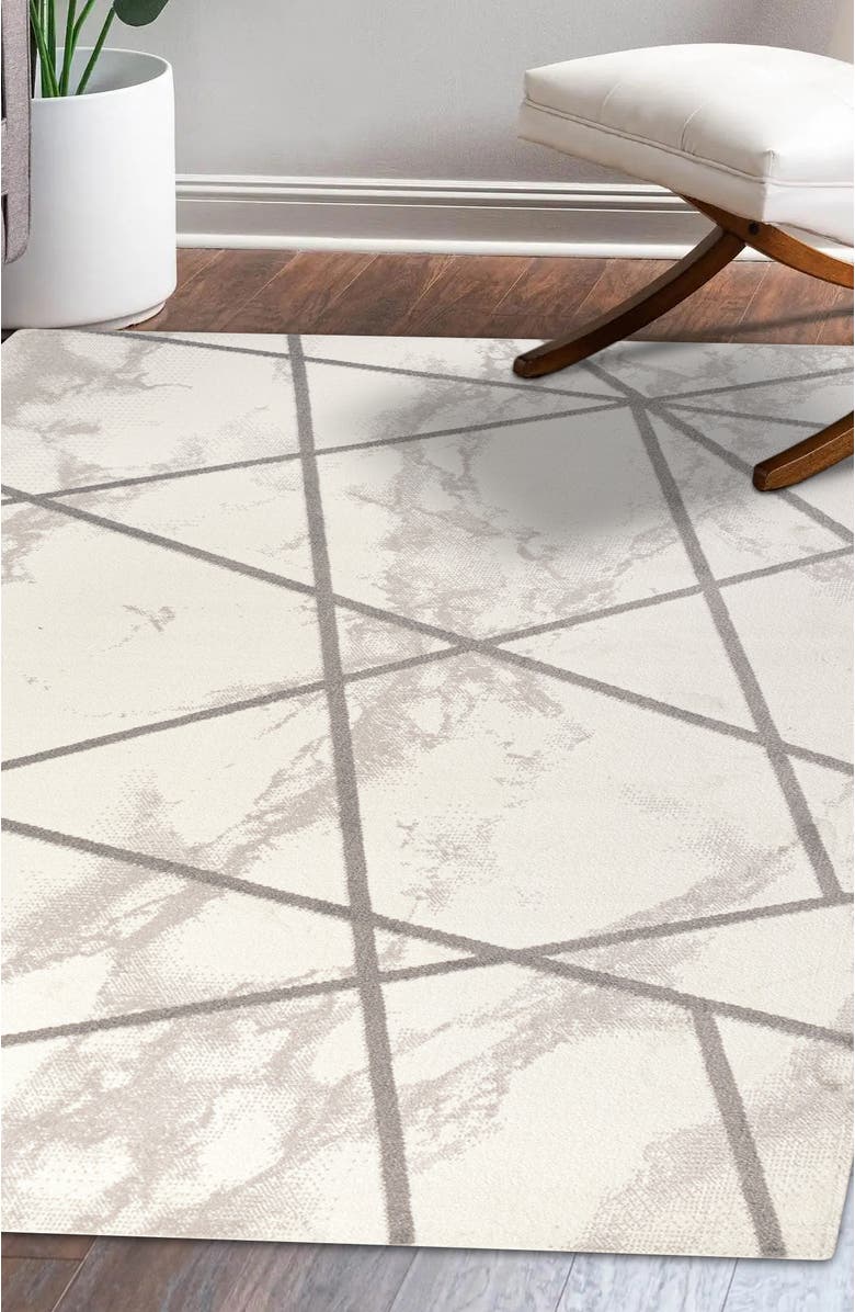 JONATHAN Y Patras Modern Geometric Marbled Area Rug, Alternate, color, Ivory/Gray