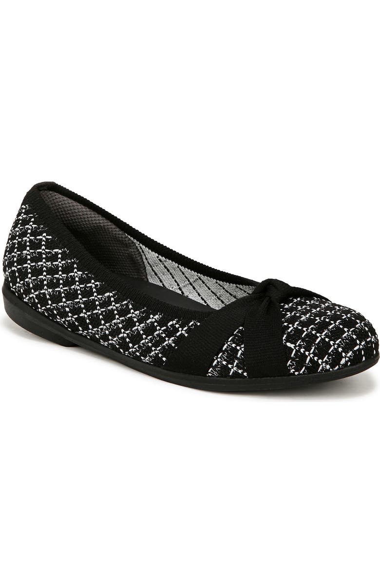 LifeStride Kissed Knit Ballet Flat, Main, color, Black/ Black