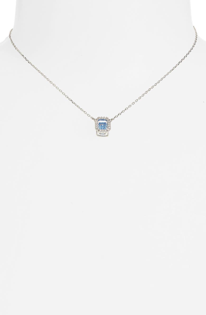 Swarovski Una Crystal Pendant Necklace, Alternate, color, Blue