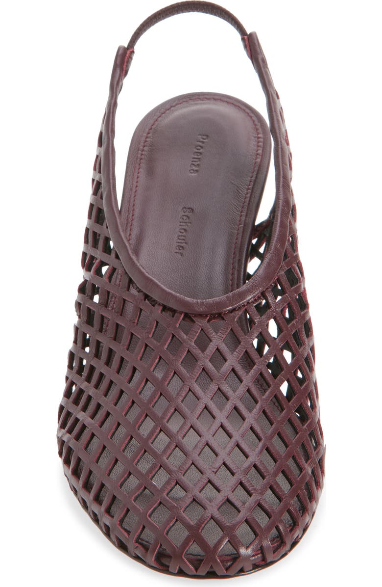 Proenza Schouler Tee Perforated Slingback Pump, Alternate, color, Burgundy