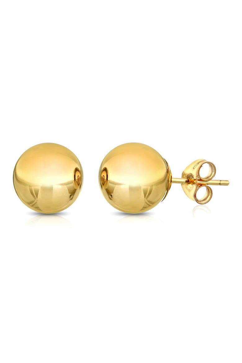 14K Yellow Gold 8mm High Polish Ball Stud Earrings, Main, color, YELLOW GOLD