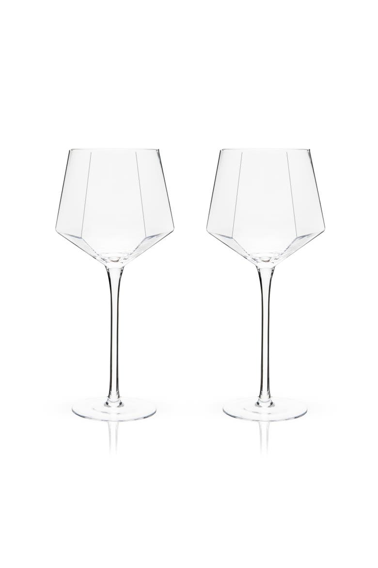 Seneca Crystal Wine Glasses Set of 2, Main, color, Clear