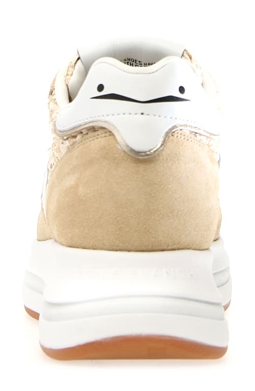 Voile Blanche Merry Mesh Sneaker In Rafia Ecru