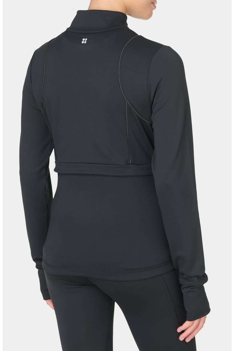 Therma Midlayer Half Zip Jacket, Alternate, color, BLACK