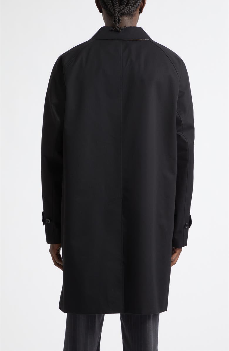 Burberry Camden Mid Length Cotton Gabardine Car Coat, Alternate, color, Black