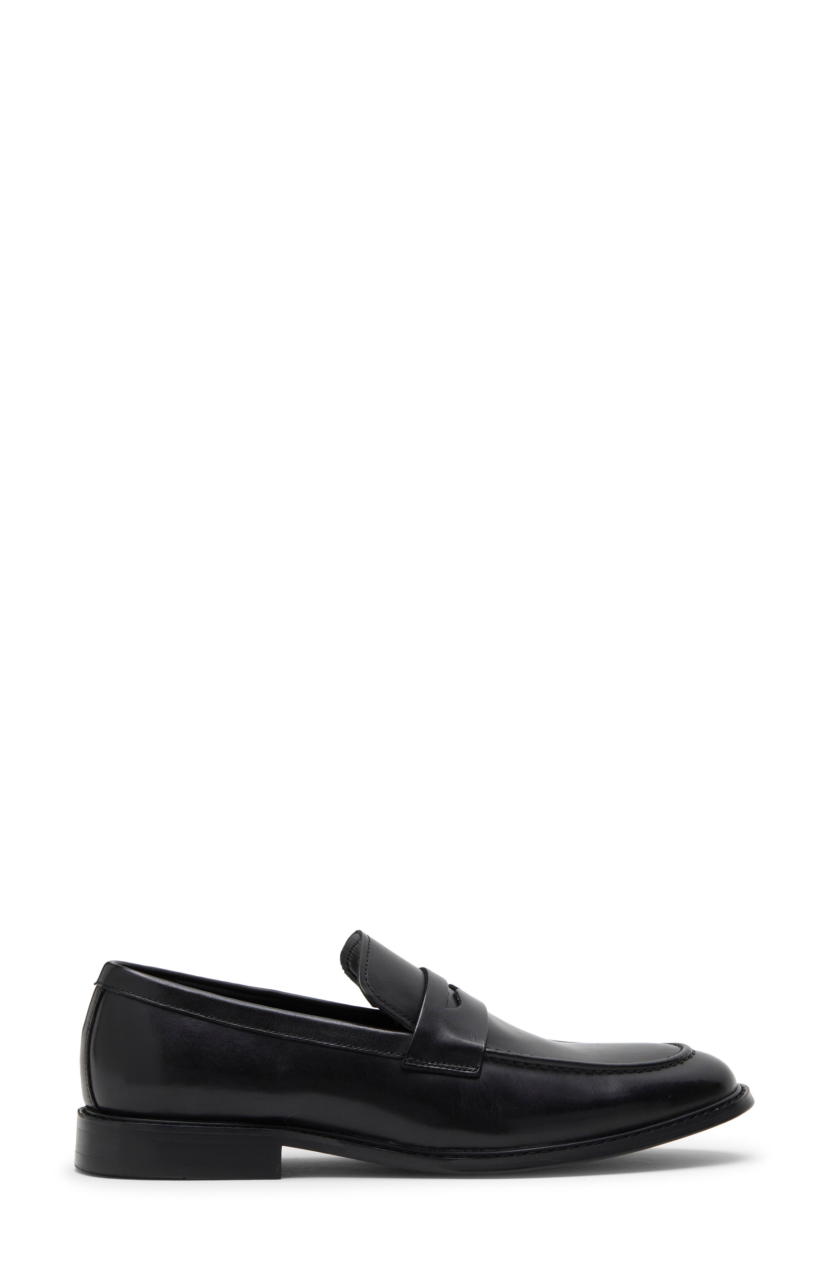 Shilo Leather Penny Loafer, Alternate, color, BLACK