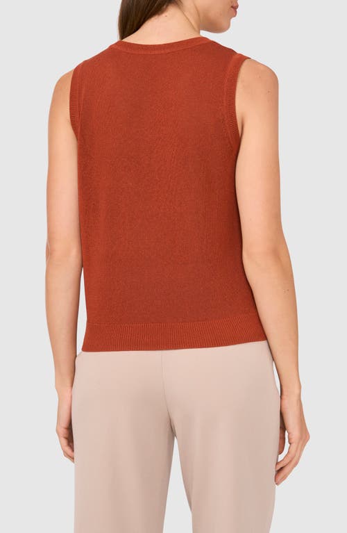 Halogen ® Crewneck Sweater Tank In Brown