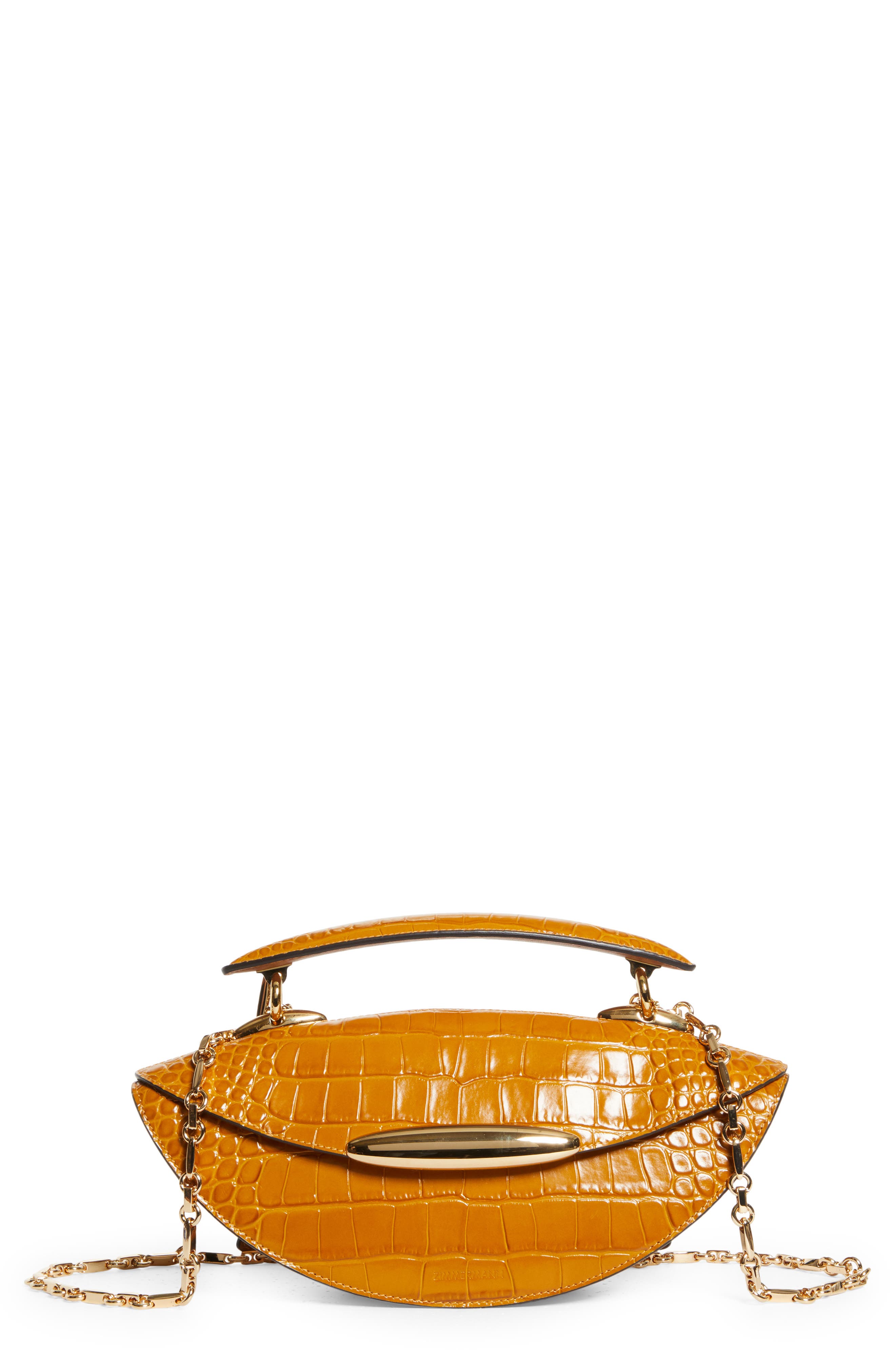 Zimmermann Wavelength Top Handle Bag, Main, color, Mustard