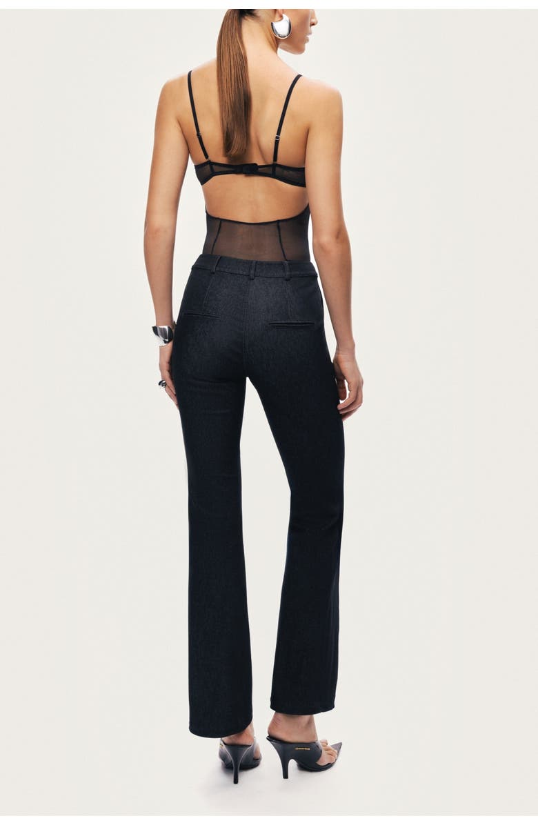 Nocturne High-Rise Tailored Straight-Leg Pants, Alternate, color, Black