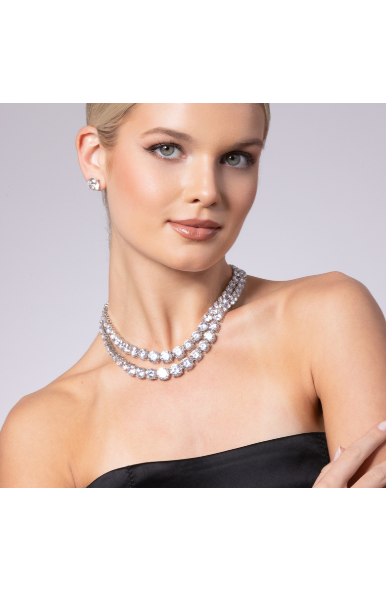 Anna Zuckerman Just Like Diamonds Only Better Studs 14 Carats, Alternate, color, Platinum