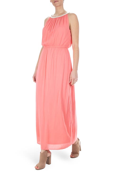 Braided Neck Sleeveless Maxi Dress