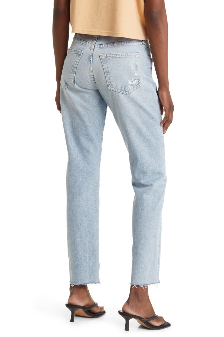 Ex-Boyfriend Raw Hem Jeans, Alternate, color, WINDSWEPT