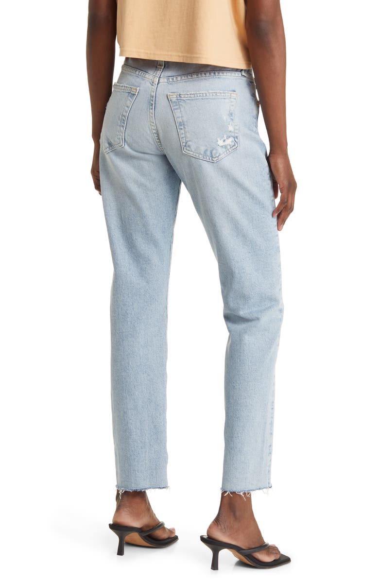 AG Ex-Boyfriend Raw Hem Jeans, Alternate, color, Windswept