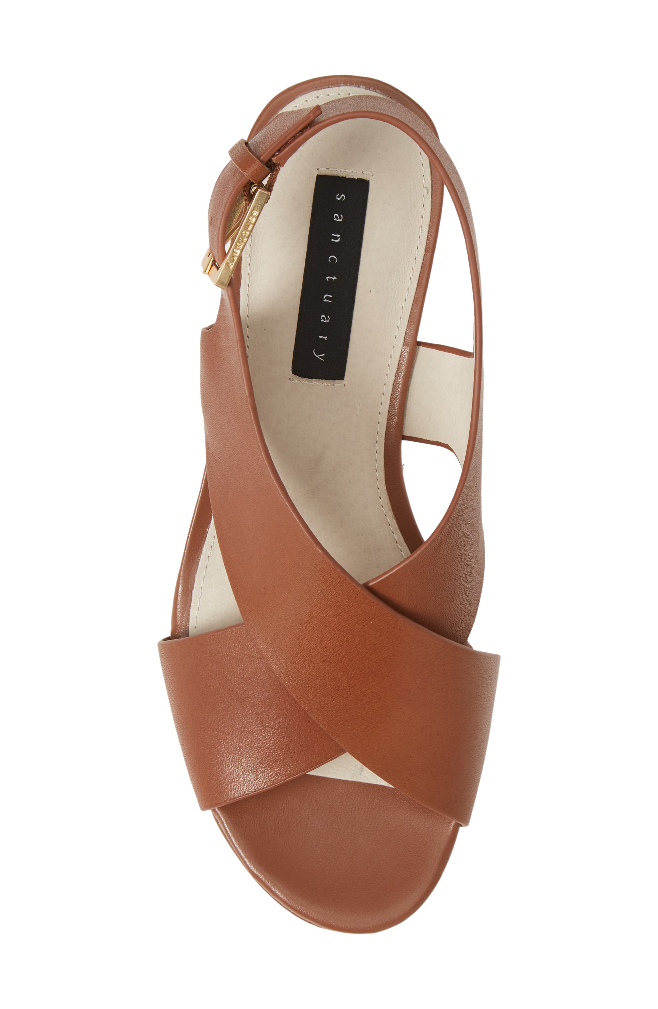 Cruise Platform Sandal, Alternate, color, COGNAC LEATHER