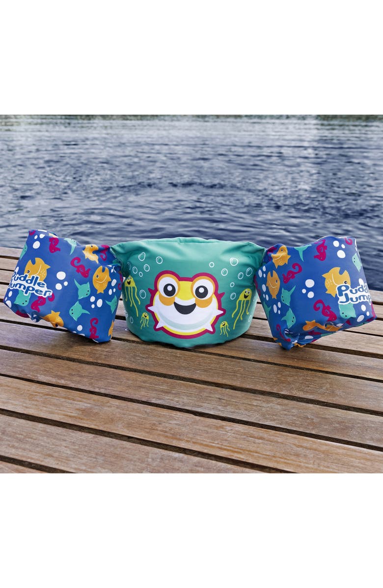 Puddle Jumper Child Deluxe Life Vest Blowfish, Alternate, color, Multicolored