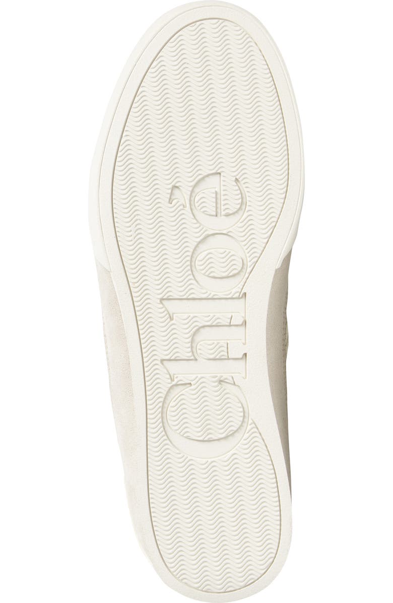 Chloé Kick Leather & Mesh Sneaker, Alternate, color, Cloudy Cream
