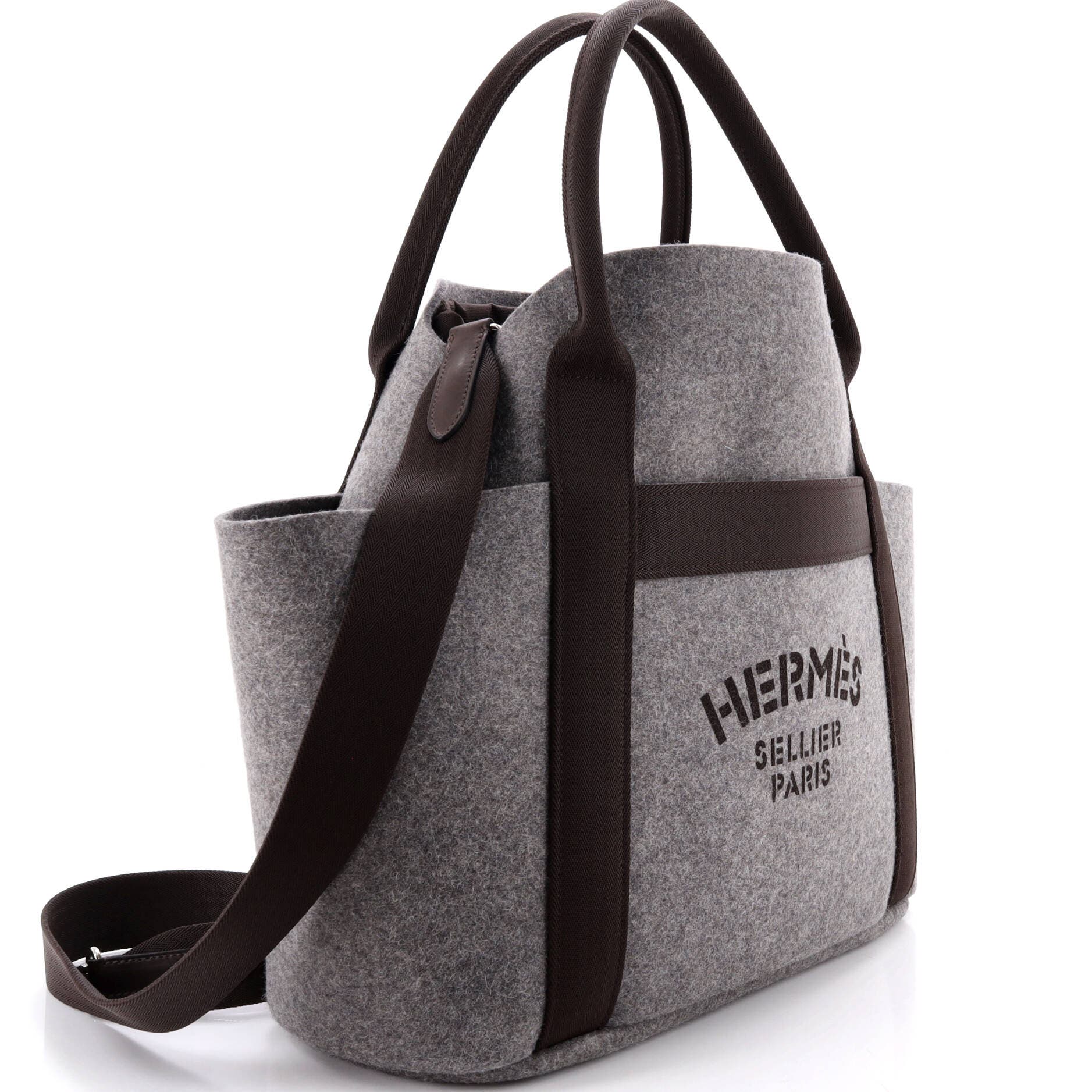 Sac De Pansage Groom Handbag Felt, Alternate, color, Grey