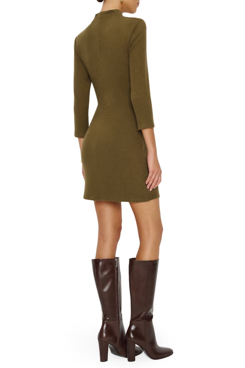 Camille Long Sleeve Sweater Minidress, Alternate, color, MOSS GARDEN