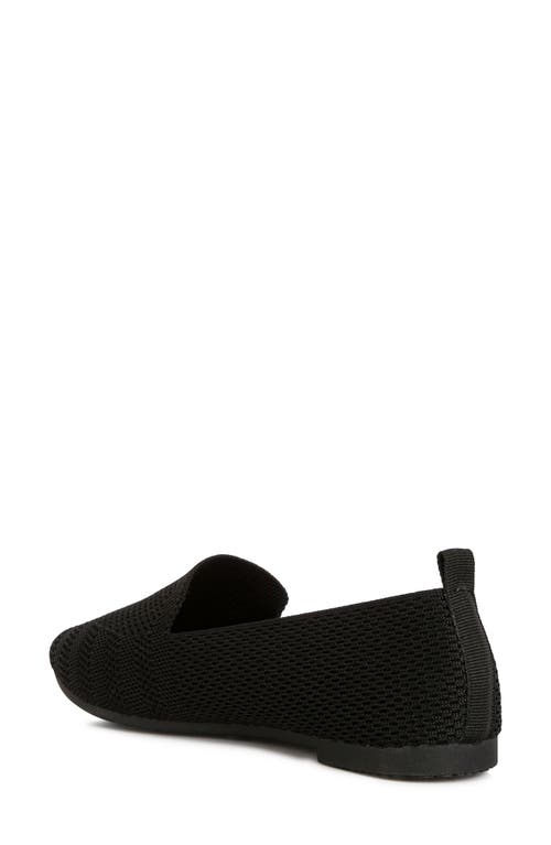 London Rag Akili Textured Knit Pointed Toe Flat In Black
