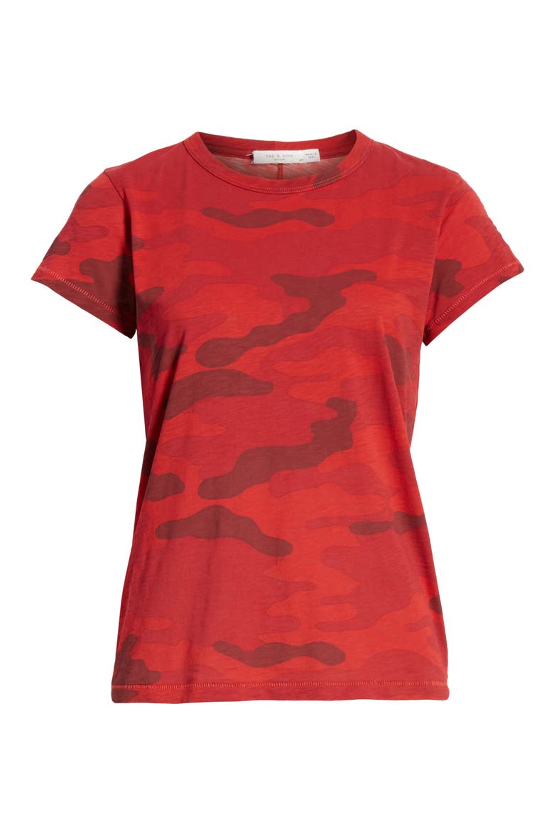 Camo Tee, Alternate, color, RED
