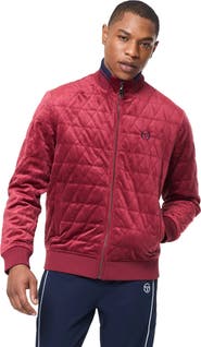 Sergio Tacchini Redi Quilted Velour Bomber Jacket