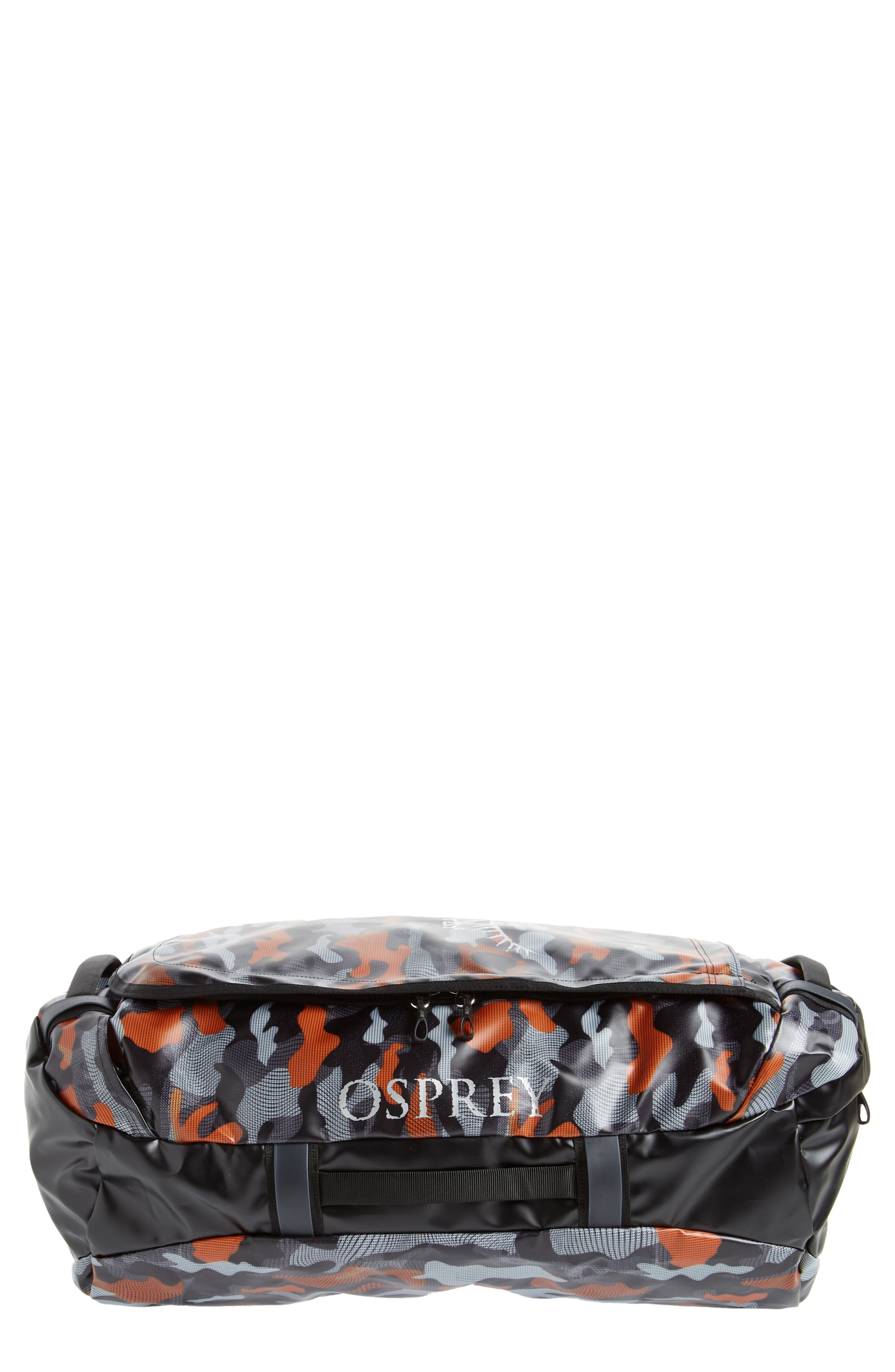 Osprey Transporter<sup>®</sup> 65-Liter Water Resistant Duffle Backpack, Main, color, 