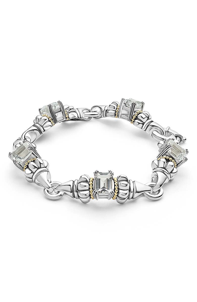 LAGOS Glacier White Topaz Link Bracelet, Alternate, color, 